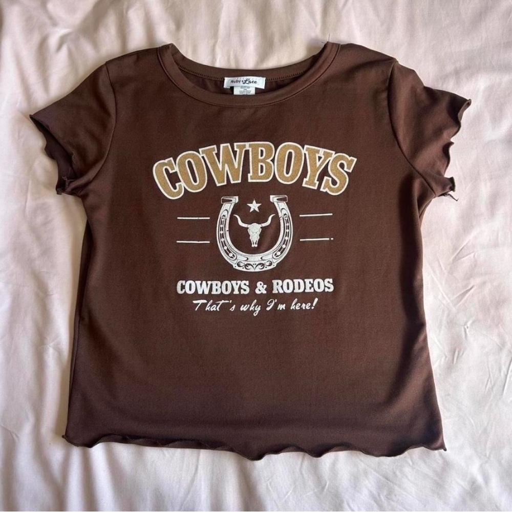 Western Cowboys & Rodeos Baby Tee - Size Medium